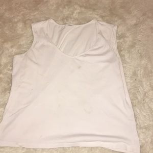 Women’s white tank top large